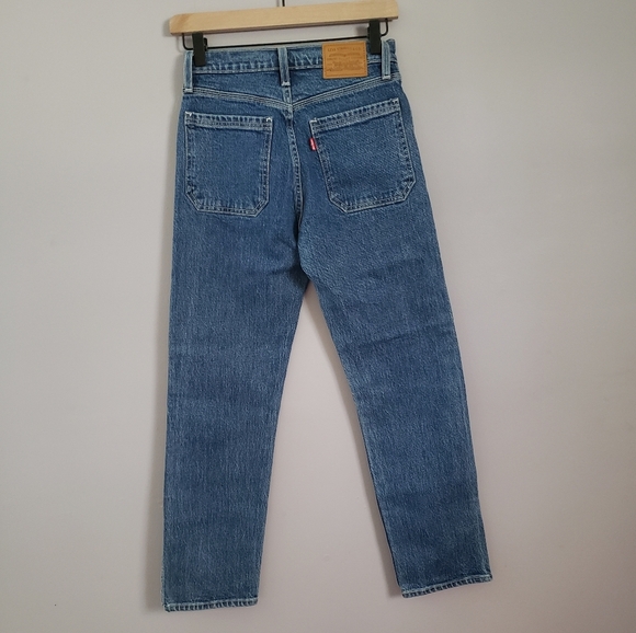 Levis wedgie High Rise Straight Leg Utility Jeans Button Fly SZ 24 - Picture 3 of 6